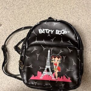 Betty Boop Black and Pink Backpack